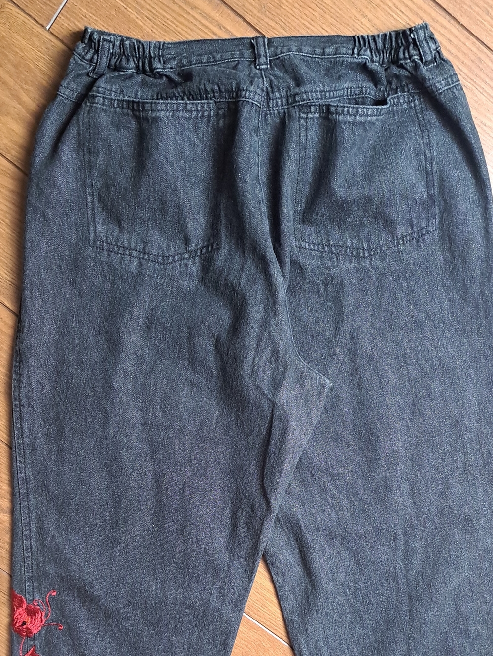 90s Chico’s Design Beaded Embroidered Black High Rise Jeans Vtg Tagged 2 Fits 8 - Picture 5 of 11